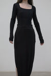SWAYING/KNIT Seamless Cashmere Top SW212SZ01 Black PS8